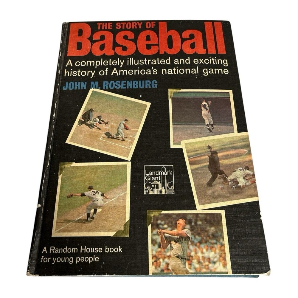 Story of Baseball LANDMARK GIANT Babe Ruth John Rosenburg Great Photos HC 1972